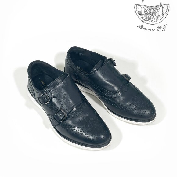 Cole Haan / Original Grand Monk Strap Oxford Sneaker / Black Color / Size 6.5 - Picture 5 of 8